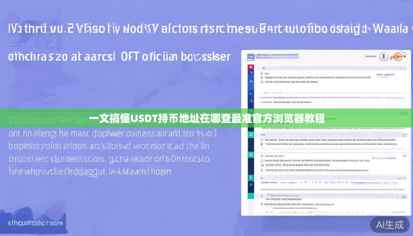 一文搞懂USDT持币地址在哪查最准官方浏览器教程